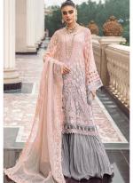 Georgette Grey Party Wear Embroidery Work Pakistani Suit